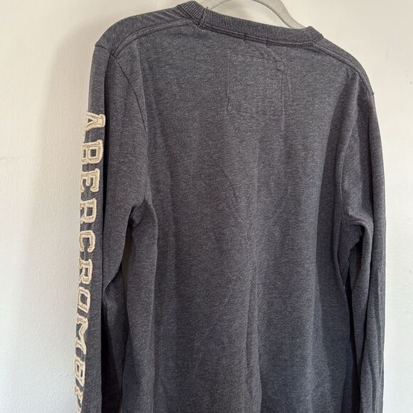 Abercrombie & Fitch Gray Muscle Fit Sweatshirt XL Long Sleeve Pullover - Picture 6 of 9